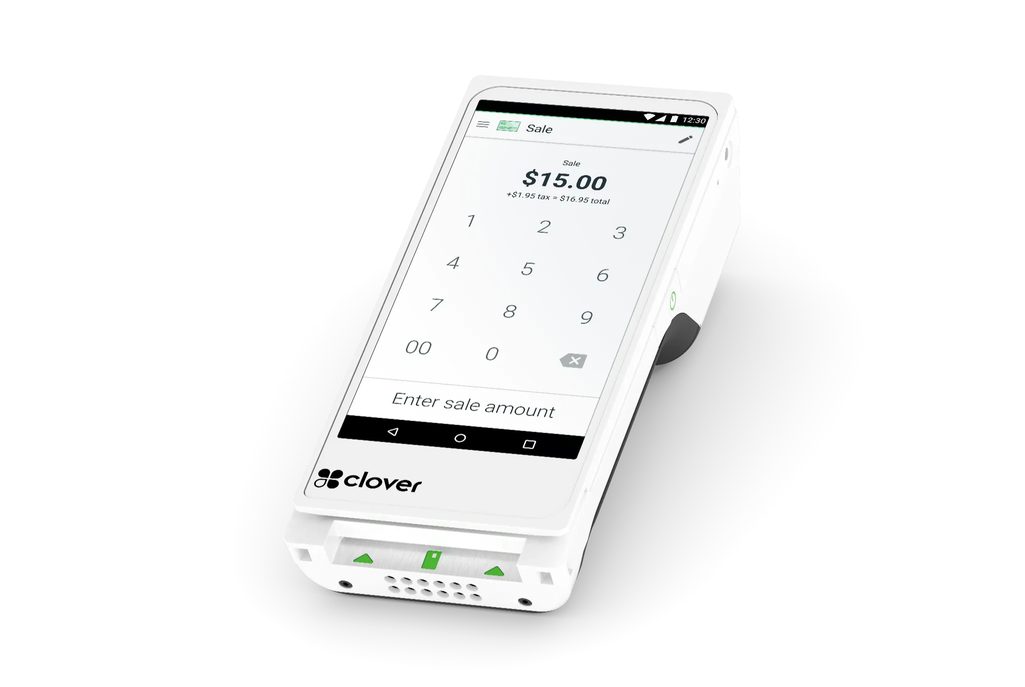 Representative Clover Flex handheld payment device