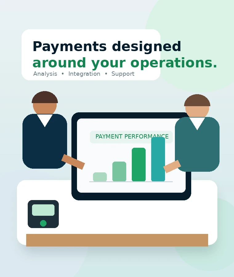 Selective Pay payment consultant reviewing business payment performance with a client