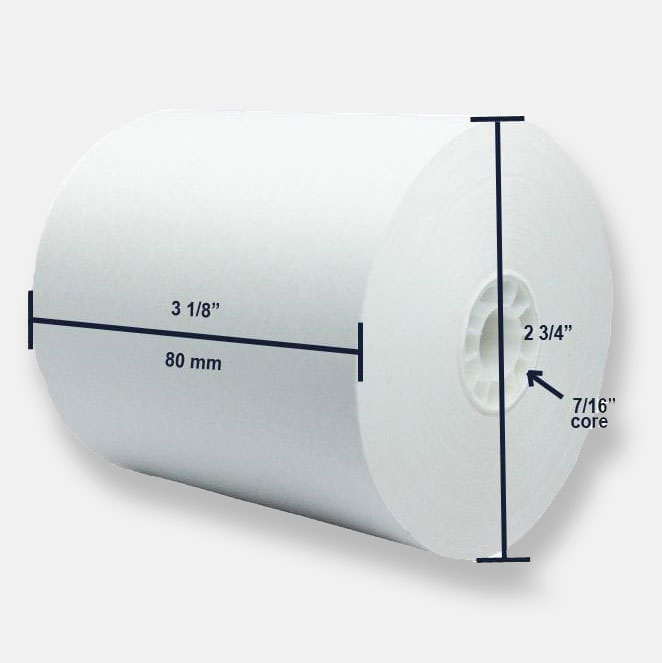 50 rolls/bx NCR856348 White Thermal Receipt Paper 3 1/8" x 230' 